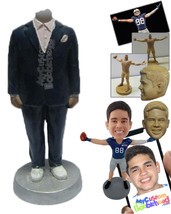 Personalized Bobblehead Pal Wearing Corporate Suit And Ready For The Workweek Ah - £66.49 GBP