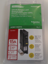 Homeline Square D Circuit Breaker and Ground Fault (GFI) HOM115GFIC Brand NEW - £40.09 GBP