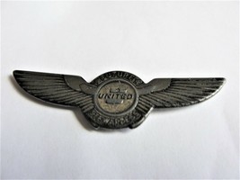 United Airline Tin Future Stewardess-Vintage Pin-Size across 2-1/2 inches. - £14.92 GBP