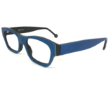 Vintage La Eyeworks Gafas Monturas MILES 332M Negro Mate Azul 48-28-130 - £58.81 GBP