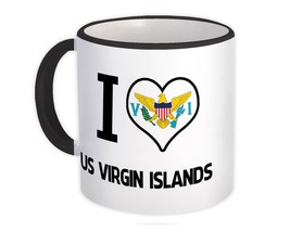 I Love US Virgin Islands : Gift Mug Flag Heart Country Crest Expat - £12.51 GBP