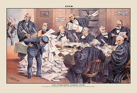 Puck Magazine: Our OverWorked Supreme Court by Joseph Keppler - Art Print - £17.57 GBP+