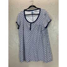 Jane And Bleecker Women&#39;s Blue Pajama Top Lounge Sleep Shirt Size XXL - $19.95