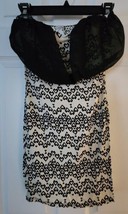 New Without Tags Carolina Black &amp; White Hearts Sweetheart Strapless Dress Small - £31.69 GBP