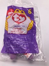 Ty McDonald&#39;s Happy Meal Toy Teenie Beanie Babies #6 Happy 1998 New Vintage - $11.38