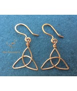 Handmade copper earrings: celtic trinity knot - €12,83 EUR