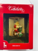 Santa Toy Train Conductor Christmas Tree Ornament 1991 National Rennoc V... - £5.21 GBP