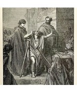 1888 In The Name Of Jesus Christ Heal Victorian Religious Art Print Bibl... - $39.99