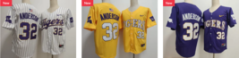 New Men&#39;s LSU Tigers 32 Kade Anderson College Baseball Js Purple White Y... - $1,109.09 MXN