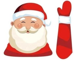 Christmas Car Rear Window Wiper Sticker  Santa Claus Waving Arm  Decal S... - £7.77 GBP