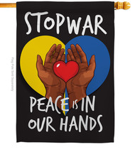 Stop War Peace Our Hands House Flag Cause 28 X40 Double-Sided Banner - £29.55 GBP