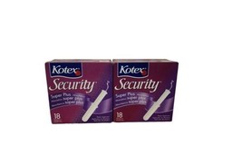 Kotex Security Tampons SUPER PLUS 18 per box lot x 2 - $98.01