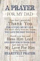 Dexsa Prayer For My Dad Wood Frame Wall Plaque For Father&#39;S Day, Birthday Gift - £35.55 GBP