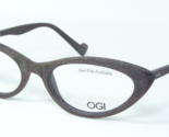 OGI Innovation 7134 151 Gebürstet Brown Rot Holz Brille 49-17-140mm - $84.14