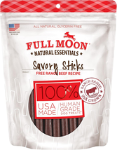 Full Moon All Natural Human Grade Dog Treats, Essential Beef Savory Sticks - $39.97+