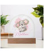 Generic Personalised Koala Acrylic Dome Plaque Wooden Base - Night Light... - $45.86