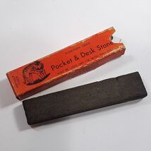 Vintage Premier Tiger Pocket &amp; Desk stone Sharpening No 518 Japan Alumin... - $43.00