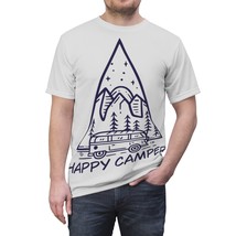 Unisex Graphic Tee: Happy Camper in the Woods - £31.59 GBP+