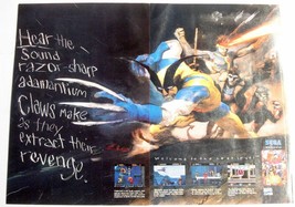 1993 Video Game 2 Page Color Ad X-Men for Sega Genesis - £6.38 GBP