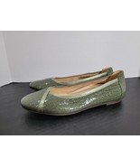 Vionic Caroll Ballet Flats Womens 10 Green Patent Leather Croc Walking C... - $39.03 CAD