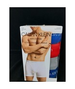 Calvin Klein Men&#39;s Boxer Briefs 5-Pack Classic Fit Cotton Blue Red Gray ... - $35.99