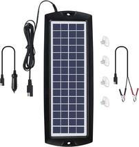 Car Battery Trickle Charger &amp; Maintainer 12V Solar Panel Power Battery C... - $487.06 MXN