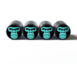 Angry Gorilla Ape (Style 1) Tire Valve Caps - Aluminum - Set of Four - $15.99
