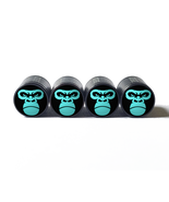 Angry Gorilla Ape (Style 1) Tire Valve Caps - Aluminum - Set of Four - £12.58 GBP