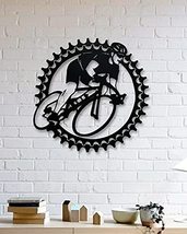 LaModaHome Bicycle Designed Wall Decorative Metal Wall Art Black Wall Décor,Livi - £56.44 GBP
