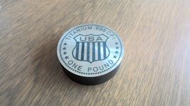 Incuse Made In The  USA 1 lb. Pound .996 CP1 Titanium 3” Coin Bullion Ro... - $53.66