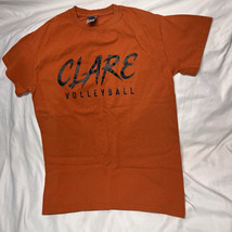Gildan Ultra Cotton Burnt Orange Clare Volleyball Tshirt Size Small Mich... - $9.75