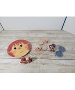 Vintage Youngs Raggedy Ann Andy Miniature Resin Tea Set Handpainted 1996 - $31.39 CAD