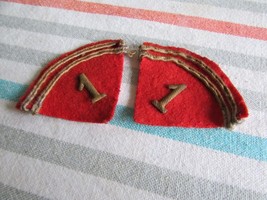 WW1 Pair French 1st Regiment Collar Insignia ORIGINAL - £39.08 GBP