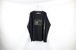 Vtg 90s Nautica Mens Large Faded Spell Out Baggy Fit Long Sleeve T-Shirt Black - £35.44 GBP