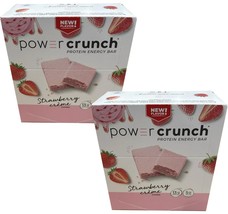 2 Packs  Power Crunch Protein Energy Bar, Strawberry Creme, 12 Bars, 1.4 oz - £31.85 GBP