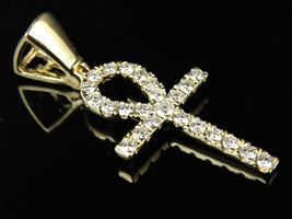 2Ct Round Cut Diamond Pretty Cross Pendant Charm In 14K Yellow Gold Finish - £97.87 GBP