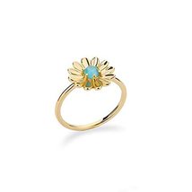 Blue flower ring,flower ring,sunflower ring,floral ring,blue ring,flower jewelry - £19.64 GBP