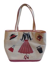 Lulu Guinness Paper Doll Raffia Jackie-O Tote Pre-Owned AS-IS READ - £25.84 GBP
