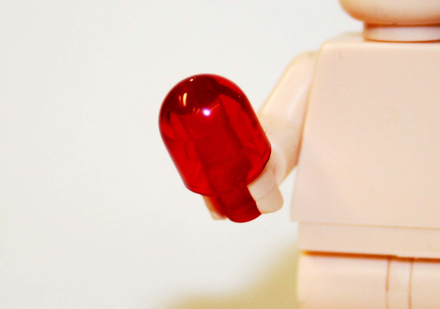 Building Red Round Light Clear Object Construction Piece Minifigure Custom - $1.97