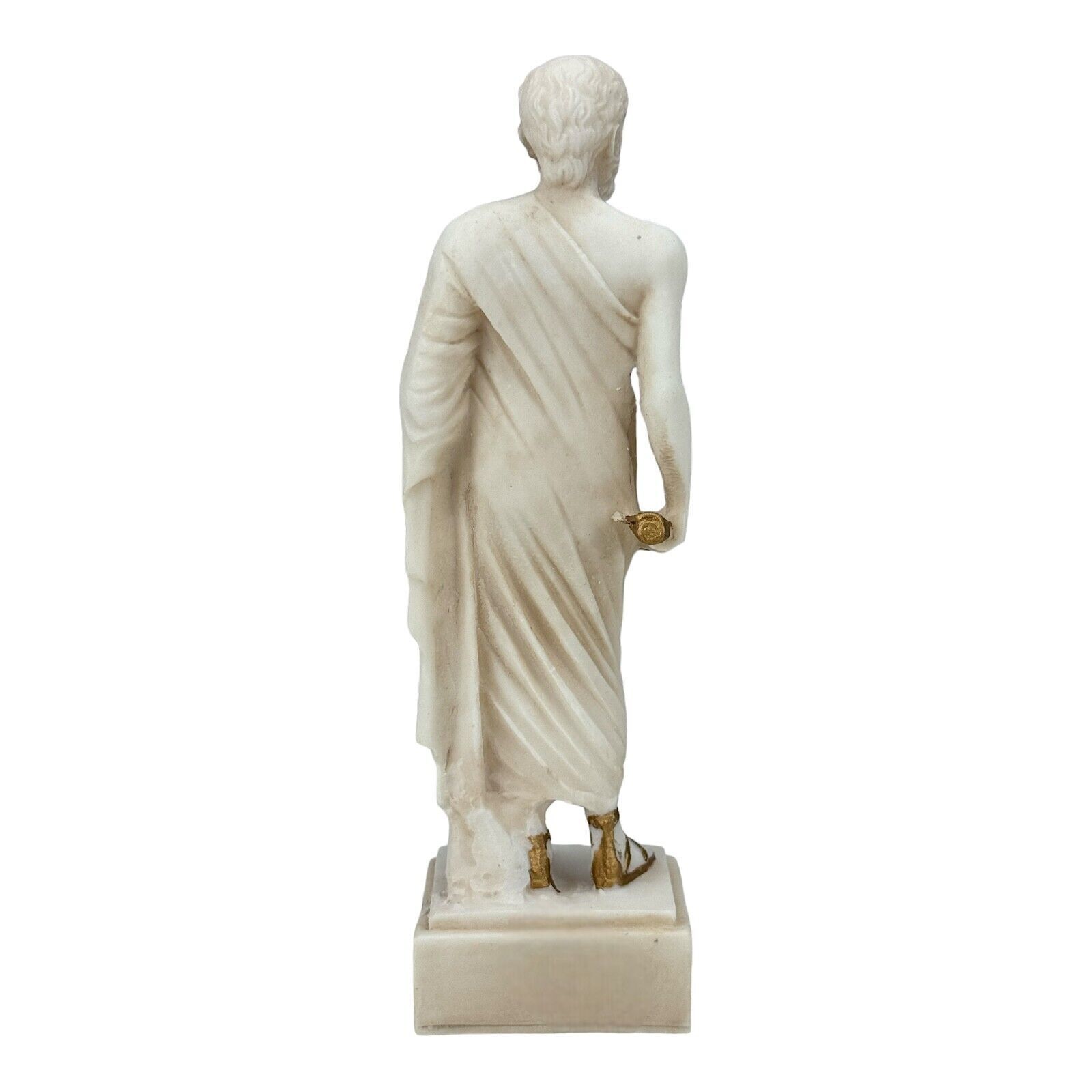 Socrates Greek Philosopher Teacher Cast Alabaster Statue Sculpture Grey Patina Item image 5