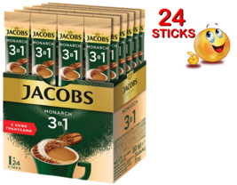 Jacobs Sticks 3IN 1 Monarch Instant Coffee 24x15g Made In Ukraine - £13.99 GBP