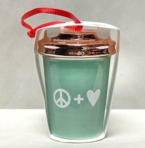 Starbucks Mint Heart Love Peace Limited Hanging Ceramic Ornament Coffee ... - $26.32