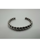 Vintage Sterling Silver Twisted Cuff Bracelet 2 5/8” X 8mm - €86,38 EUR