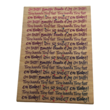 Inkadinkado Rubber Stamp Oh Baby Shower Words Bundle of Joy Card Making Craft - $5.99