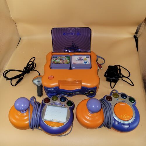 Vtech V Smile TV Learning System Console Bundle, 6 Games 2 Controllers Tested - $69.25
