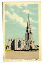 St Clares Roman Catholic Church  Postcard Windsor Ontario Canada - £8.58 GBP