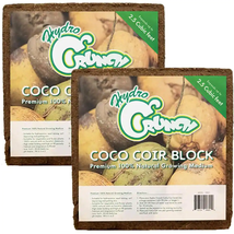 Coco Coir Block 2.5cu ft. 15 gal. 2 Pack Soil Enhancer Amendment Organic Peat - £27.91 GBP
