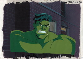 Incredible Hulk Signed Art Animation Cel Iron Man Animated Series Larry ... - £232.73 GBP