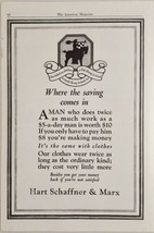 1920 Print Ad Hart Schaffner &amp; Marx Men&#39;s Clothing Wears Twice as Long  - £13.38 GBP