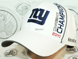 Blemishes - New York Ny Giants Reebok Nfl Xlvi Nfc Conference 2011 Champs Hat -2 - £7.83 GBP